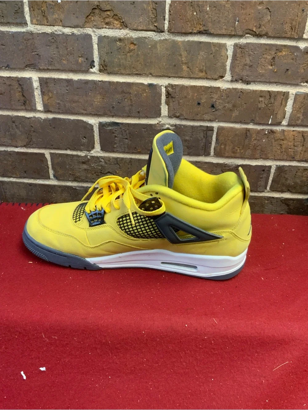 Jordan Bright Yellow and Gray Retro Sneakers